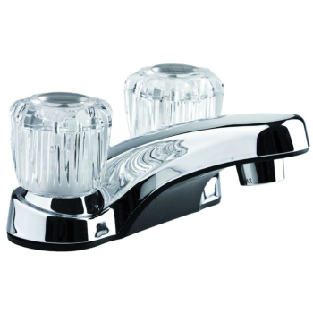 DURA FAUCET CHROME POLISHED RV LAVATORY FAUCET W/CRYSTAL ACRYLIC KNOBS
